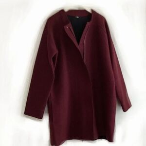 Ann Taylor LP Wine Wool Coat Jacket